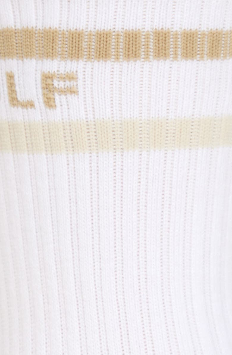 Eastside Golf Dual Stripe Crew Socks, Alternate, color, Bright White