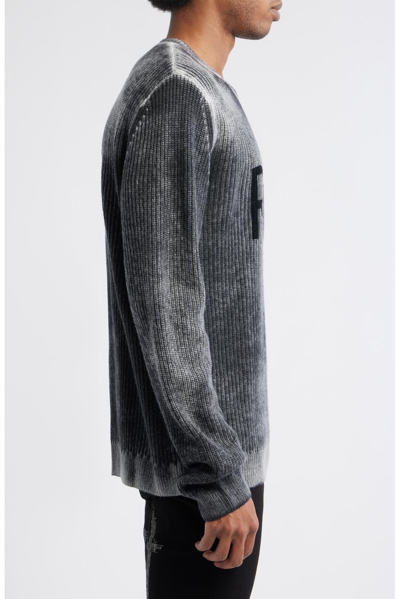 Ethan Washed Relaxed Fit Sweater, Alternate, color, BLACK GLIITCH
