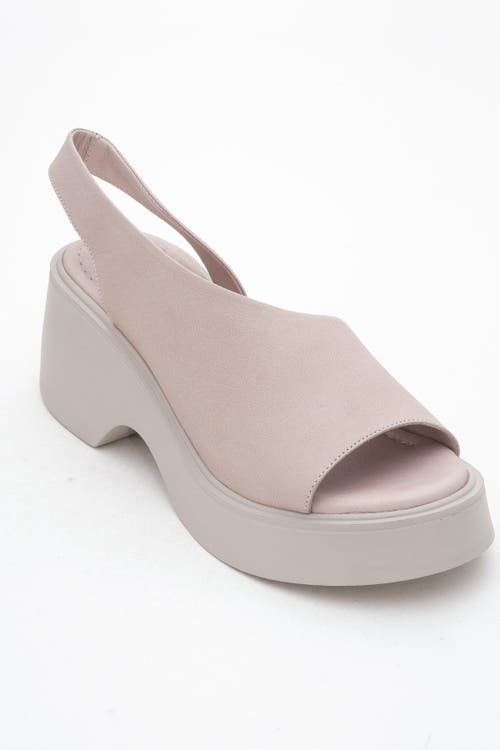 Forever & Always Shoes ROY Leather Wedge Sandal in Light Pink Leather at Nordstrom, Size 7