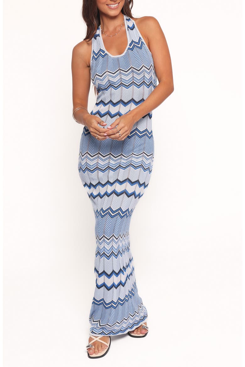 Neasa Knit Maxi Dress, Main, color, BLUE