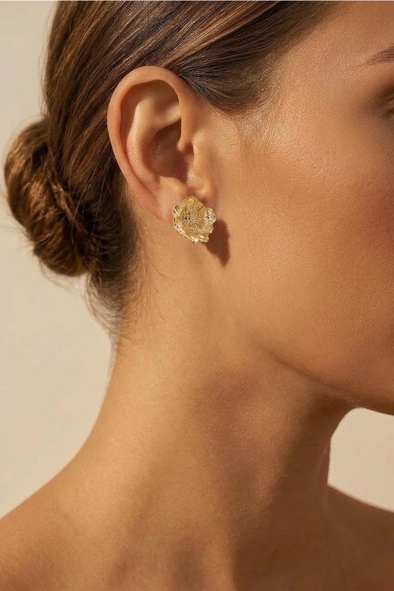 Poppy Studs Gold, Alternate, color, Gold