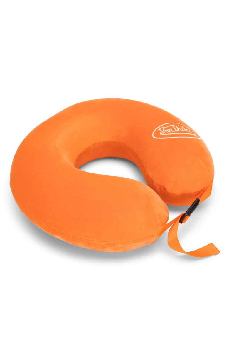 Classic Memory Foam Travel Neck Pillow, Alternate, color, Orange