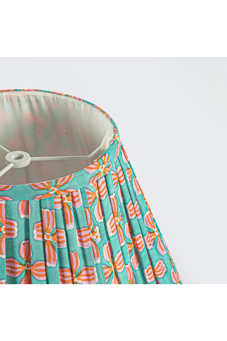 Petals Handblocked Lampshade, Alternate, color, Petals