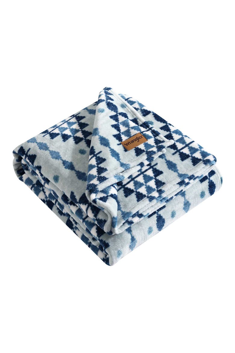 Westin Throw Blanket, Main, color, BEIGE/ BLUE