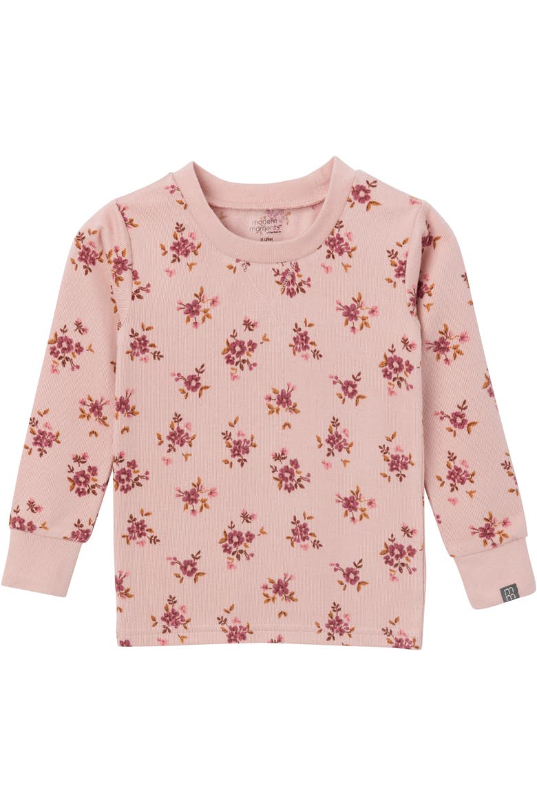 Hacci Pajama Top & Pant Set, Alternate, color, Light Rose Dahlia