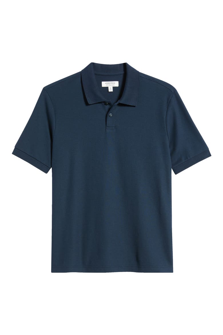 Pima Cotton Piqué Polo, Alternate, color, NAVY SAPPHIRE