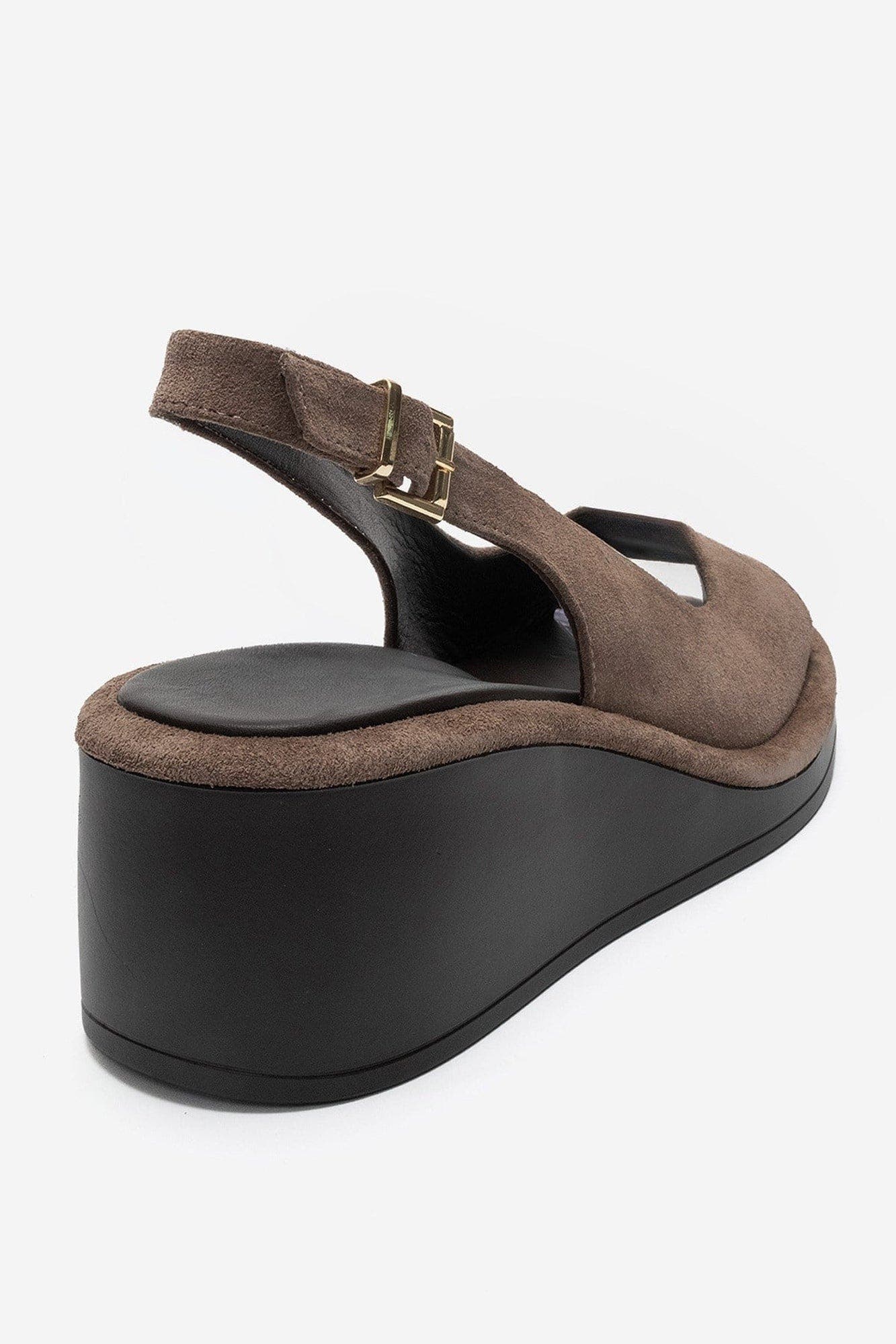 Orlena Leather Platform Wedge Sandal, Alternate, color, Mink Suede