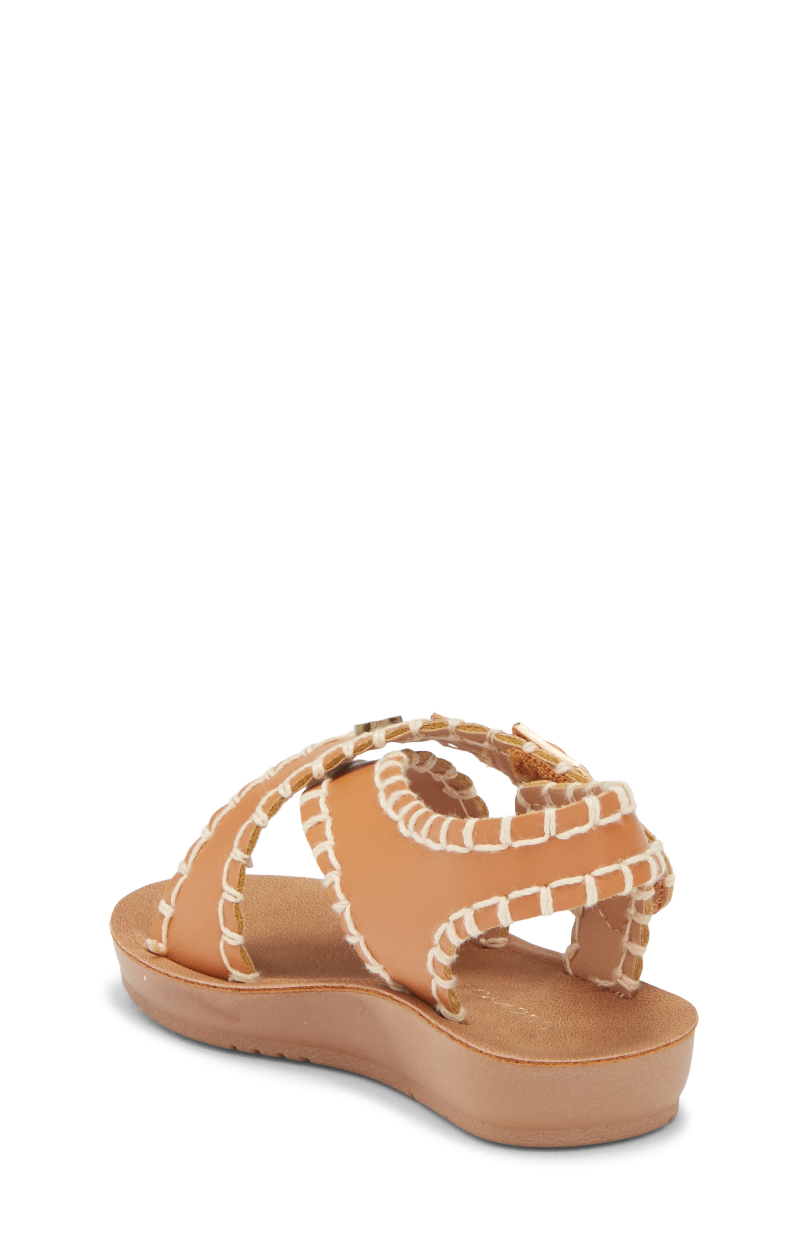 Lucky Brand Kids' Whipstitch Crossover Sandal, Alternate, color, Cognac