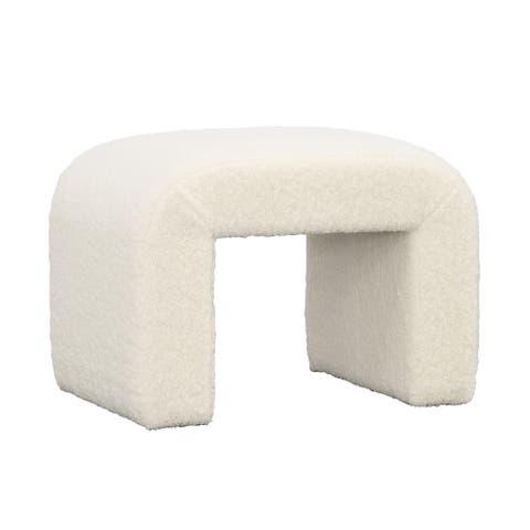 Knox Faux Sheepskin Accent Bench