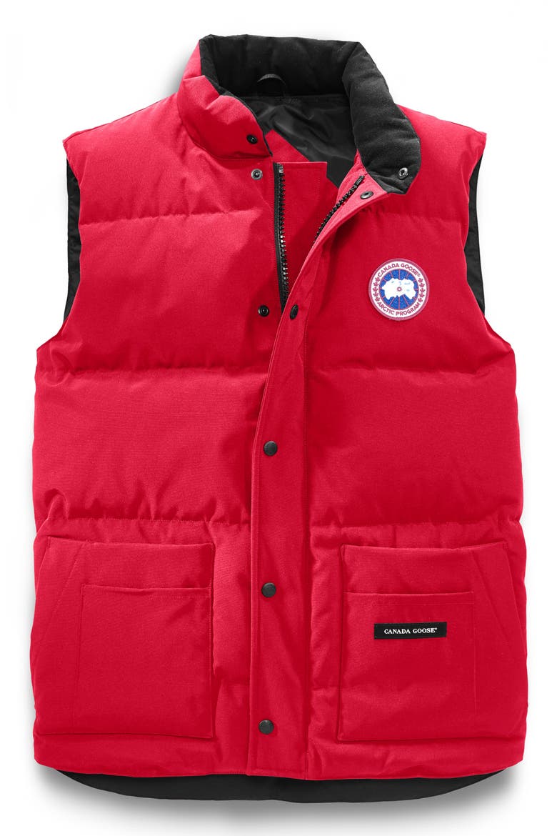 Freestyle Regular Fit Down Vest, Alternate, color, RED
