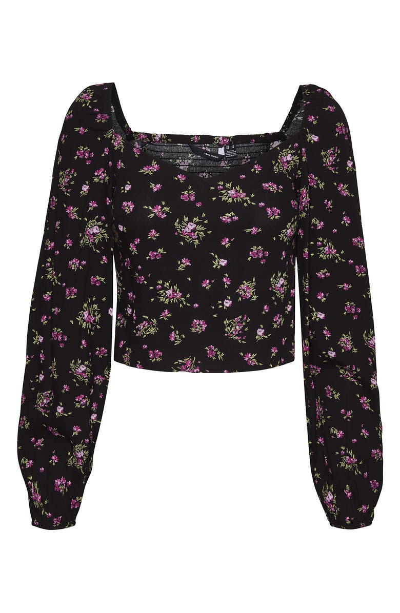 VERO MODA Anna Long Sleeve Crop Top, Alternate, color,