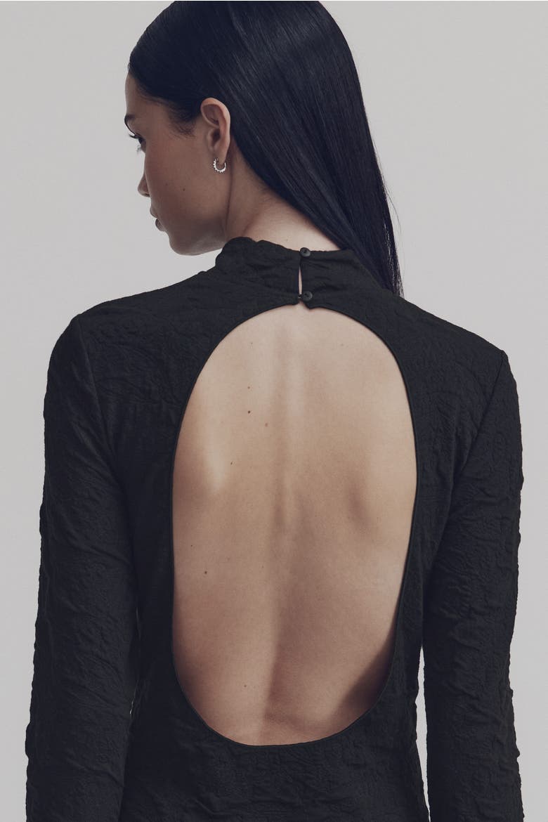 Open-back Dress, Alternate, color, Black