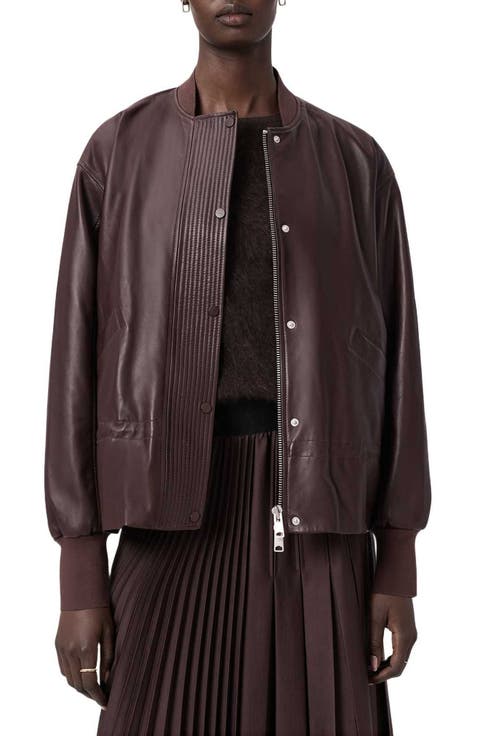 Sofi Leather Bomber Jacket