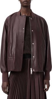 AllSaints Sofi Leather Bomber Jacket