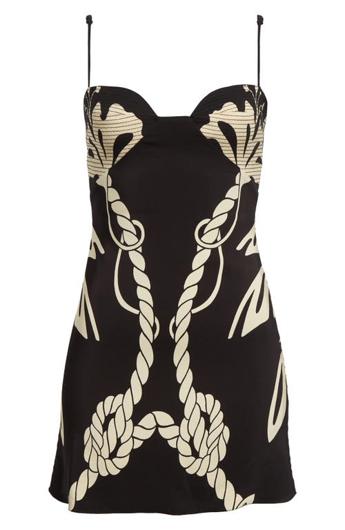 Shop Johanna Ortiz Maritime Star Minidress In Tropical Catch/ecru/black
