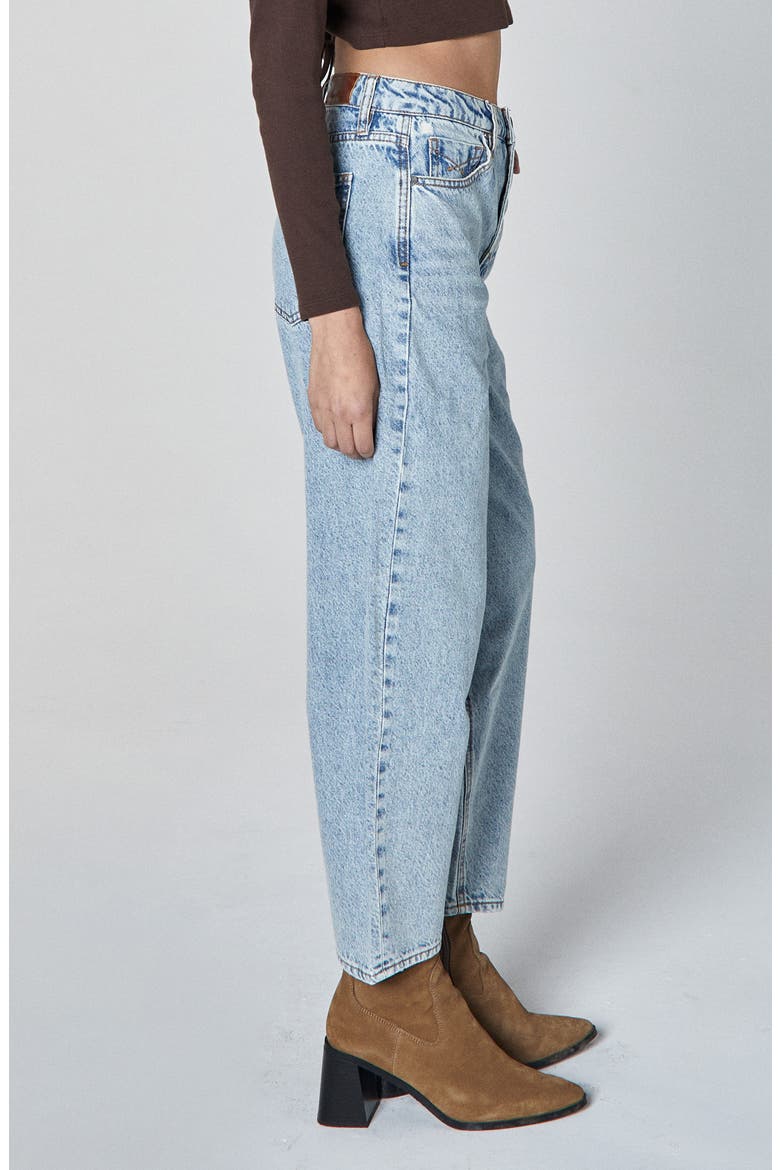 Taylor High Waist Crop Barrel Leg Jeans, Alternate, color, LUCID