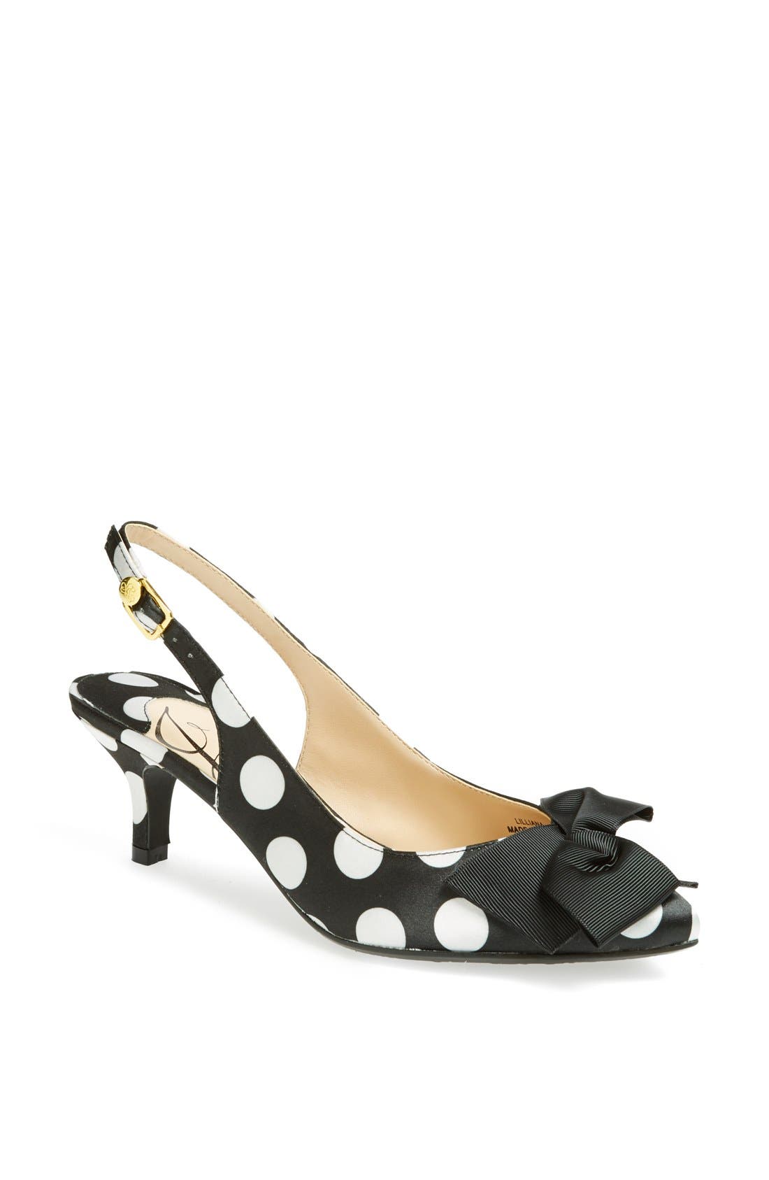 'Lilliana' Pump, Main, color, BLACK/ WHITE