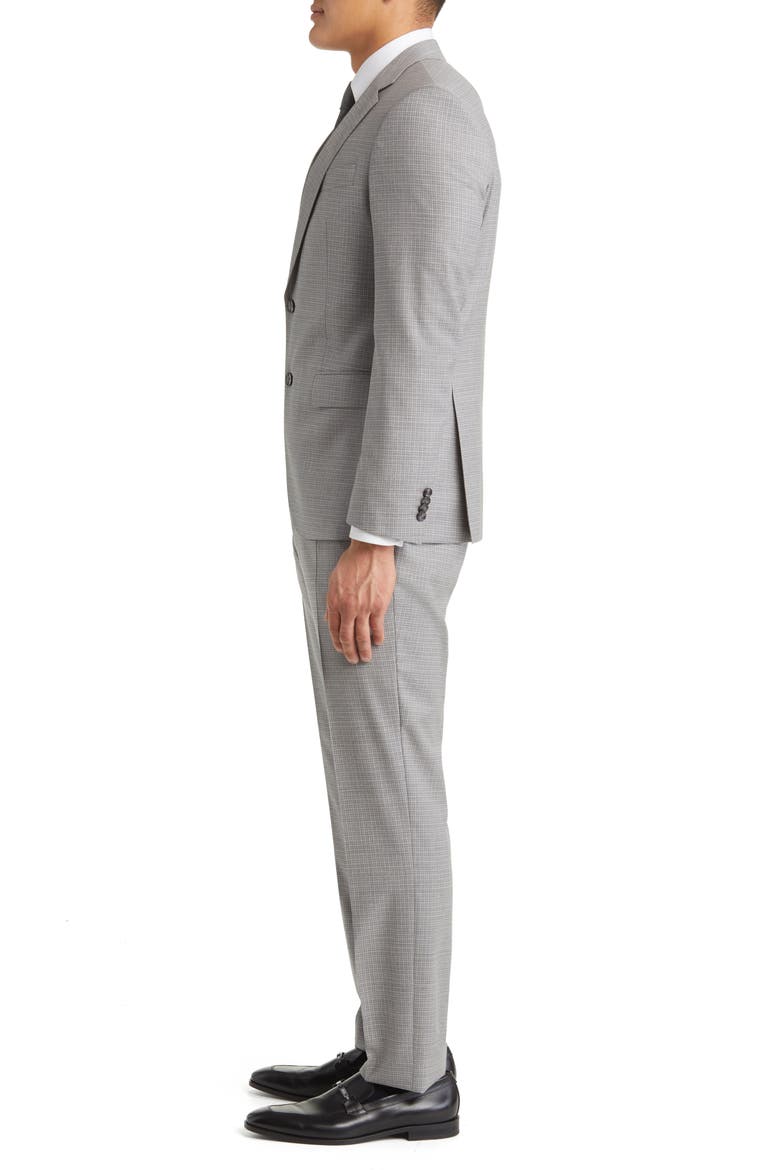 Stretch Virgin Wool Suit, Alternate, color, SILVER