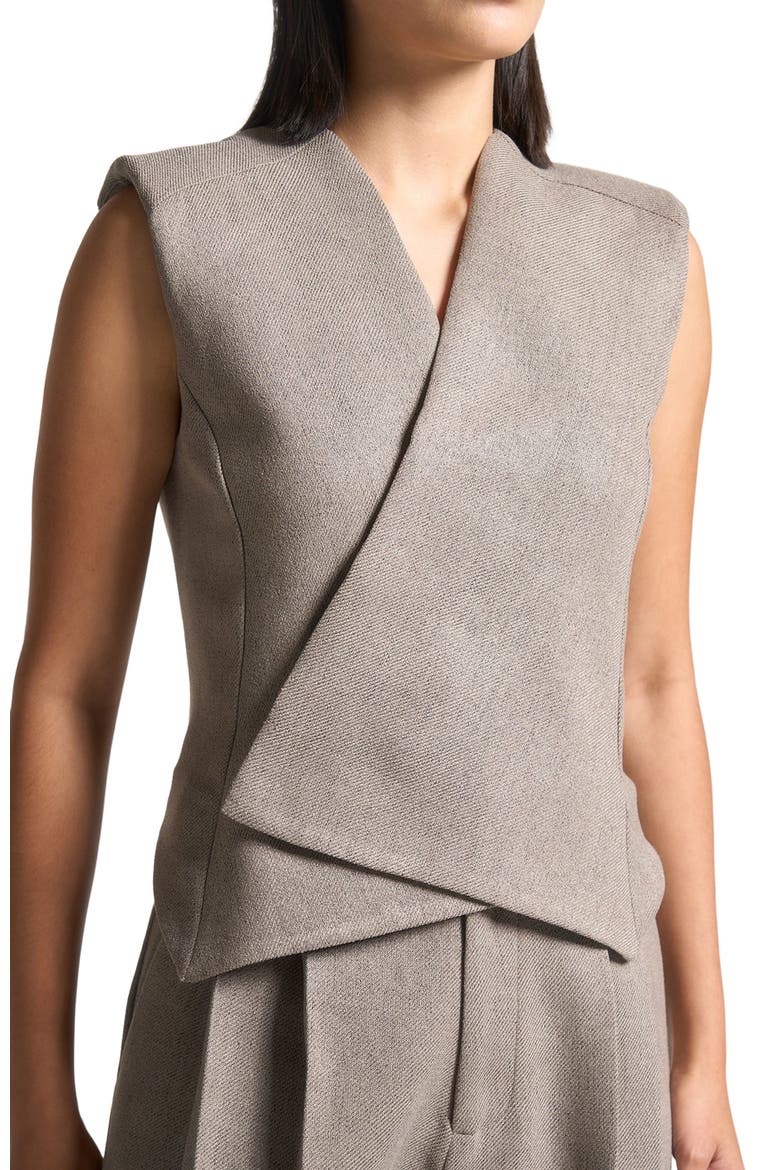 Laurence Tailored Wrap Waistcoat, Alternate, color, Taupe