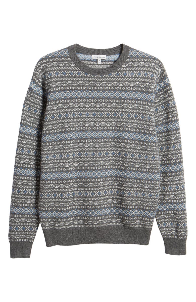 Peter Millar Conway Fair Isle Wool & Cashmere Crewneck Sweater, Alternate, color, 