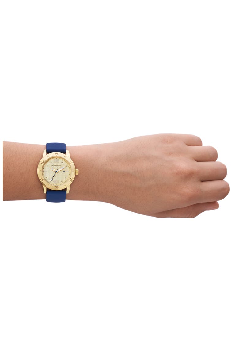 Redondo Silicone Strap Watch, Alternate, color, GOLD