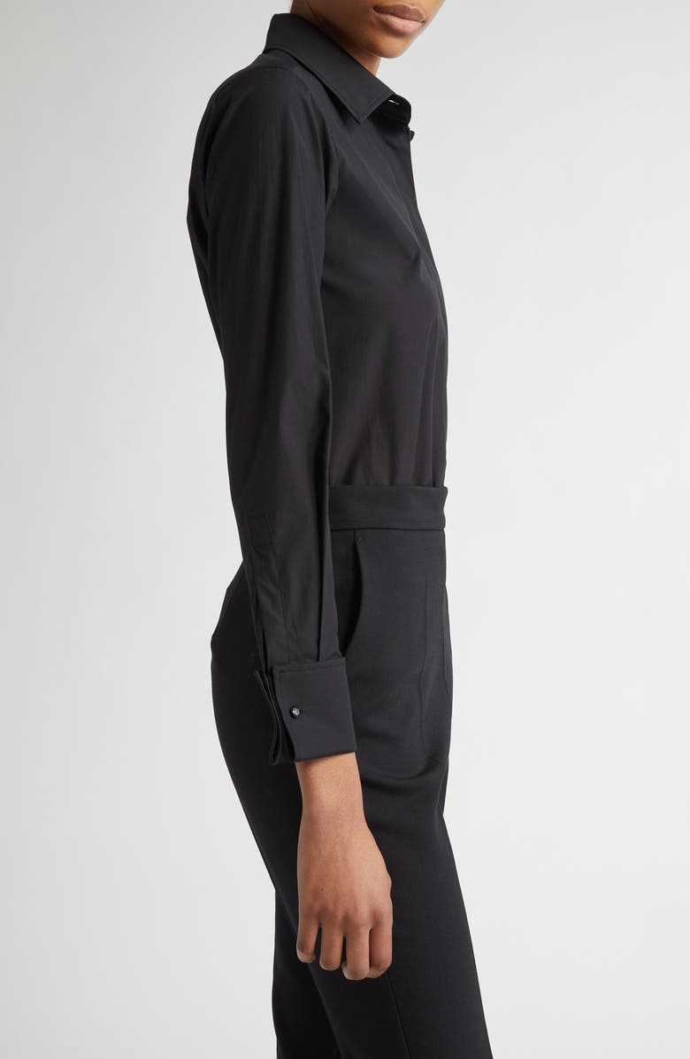 Max Mara Knut Stretch Cotton Button-Up Shirt, Alternate, color,