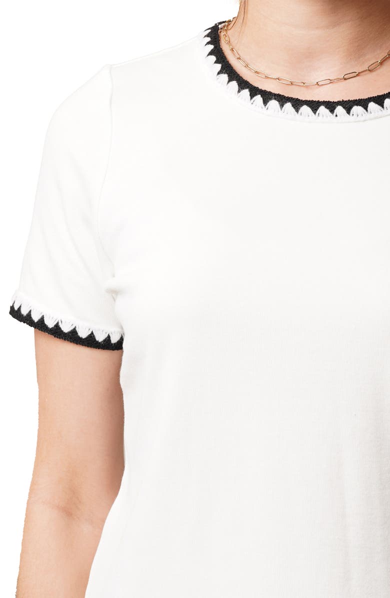 CYRUS Stitched Crewneck T-Shirt, Alternate, color, Bone/ Black Bone