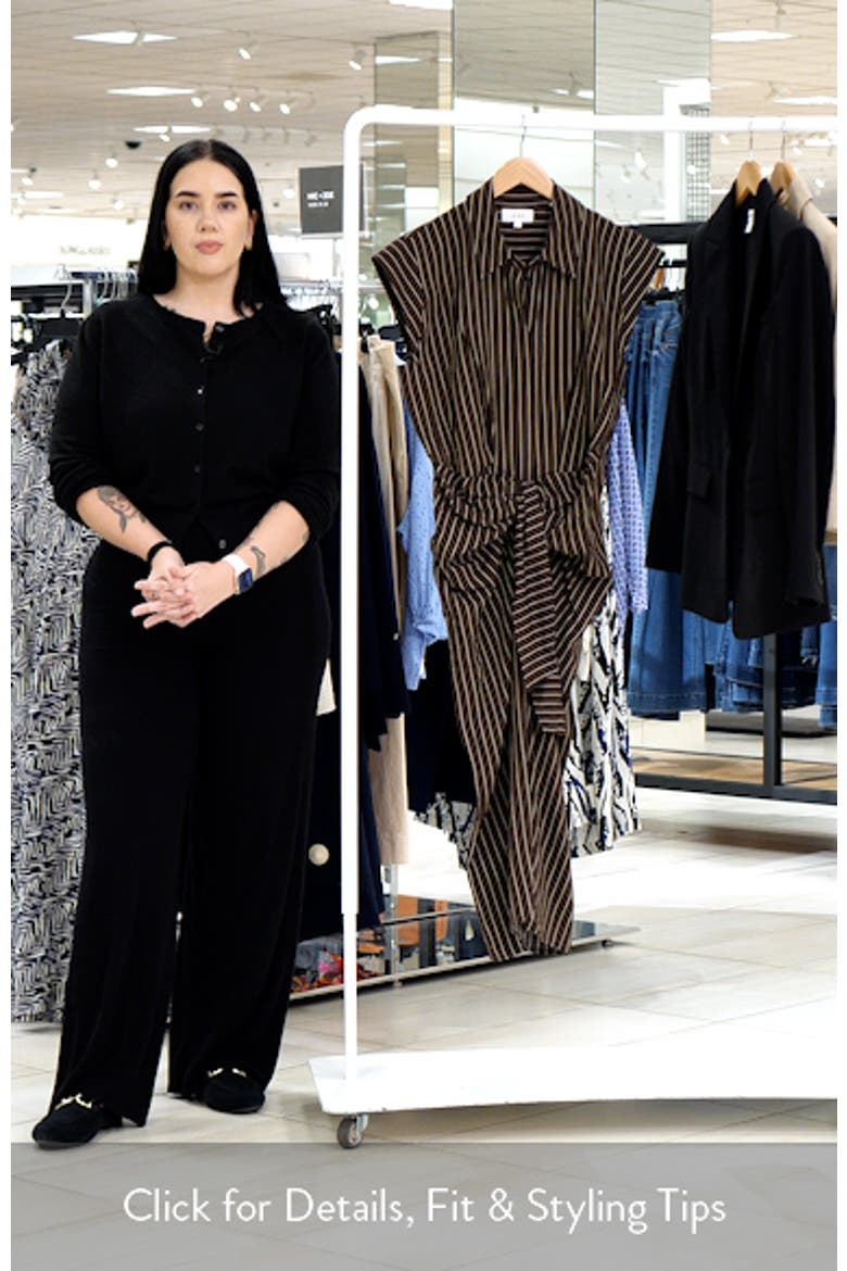 Emilia Stripe Tie Front Shirtdress video