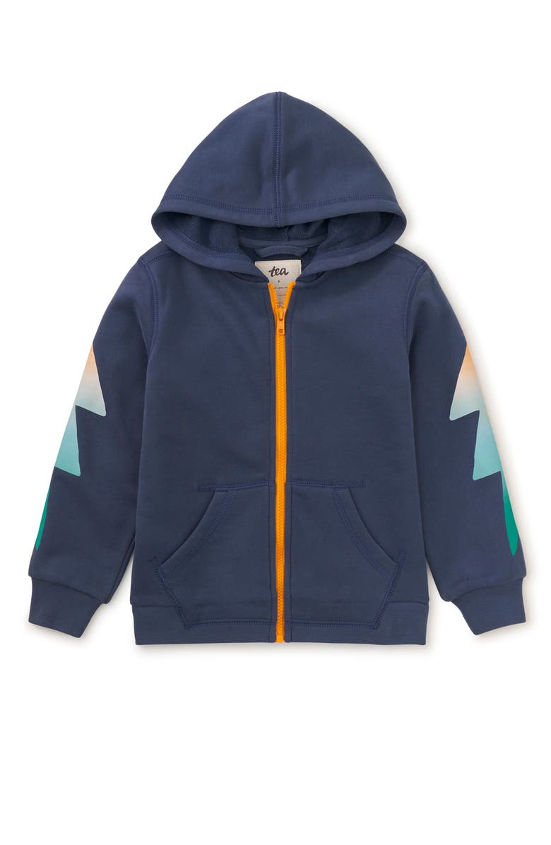 Tea Collection Lightning Sleeve Hoodie, Main, color, 