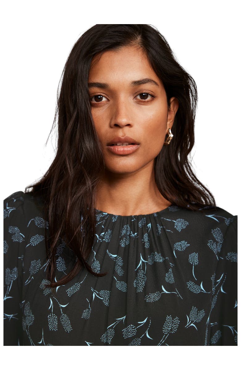 MINT VELVET Print Midi Dress, Alternate, color, Black