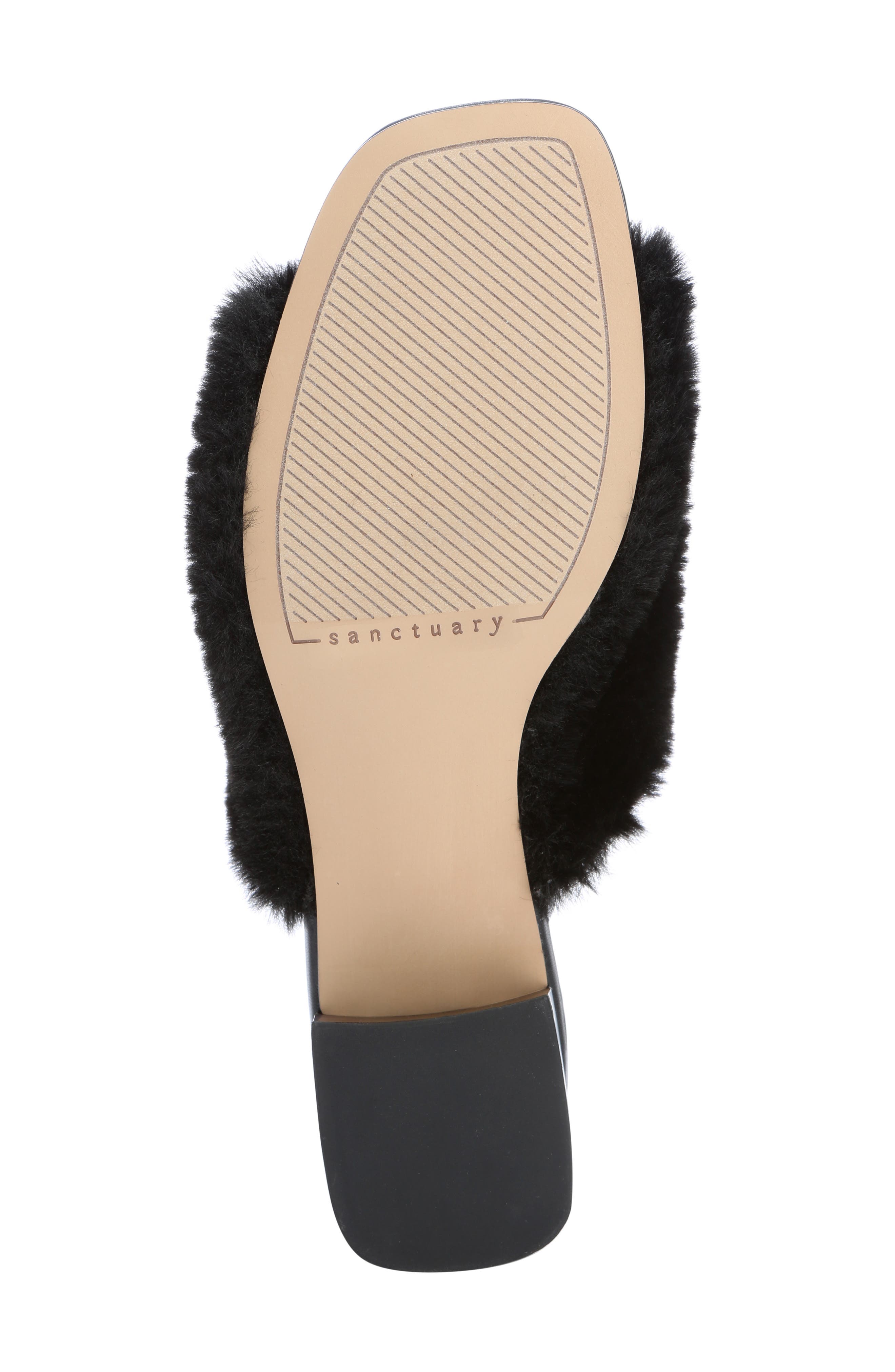 Sanctuary Rascal Faux Fur Sandal, Alternate, color, 