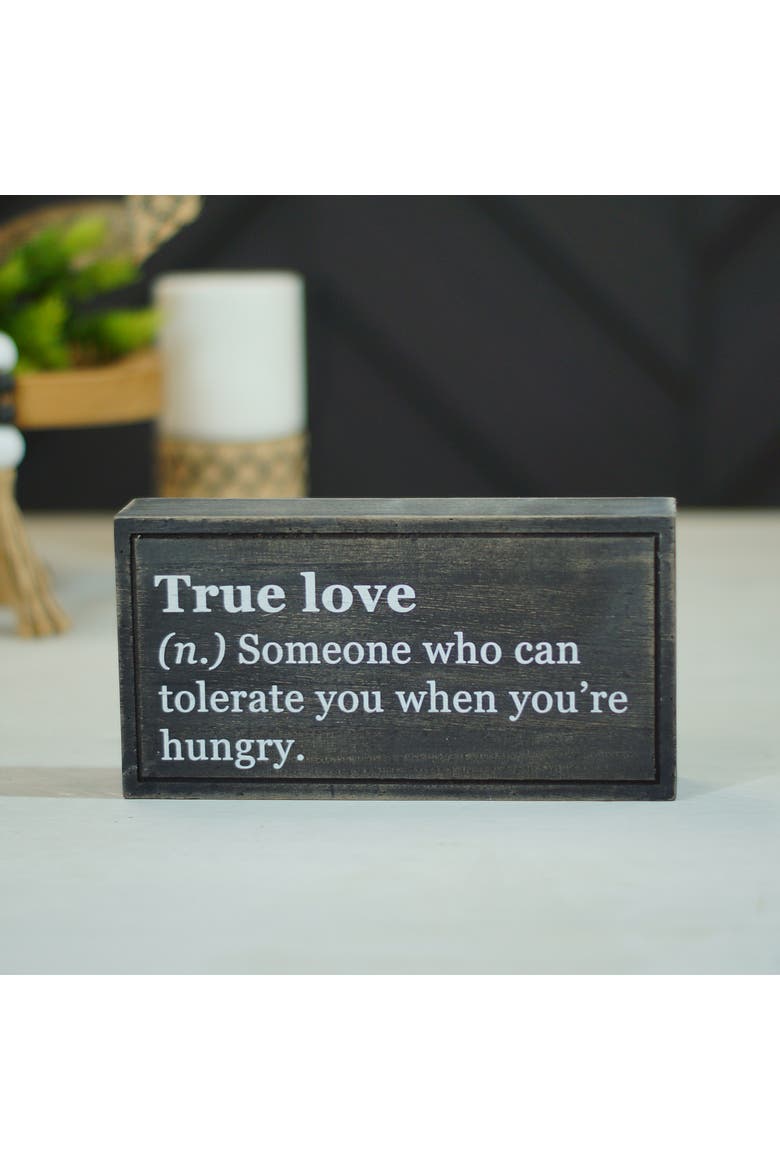 Funny True Love Tabletop Sign, Alternate, color, Black