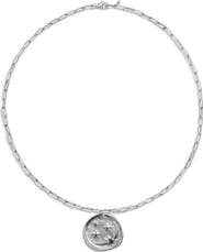 Monica Vinader Talisman Recycled Sterling Silver & Blue Sapphire Pendant Necklace