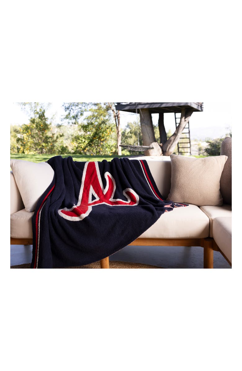 Barefoot Dreams<sup>®</sup> CozyChic<sup>®</sup> Atlanta Braves Throw Blanket, Alternate, color, Braves Multi