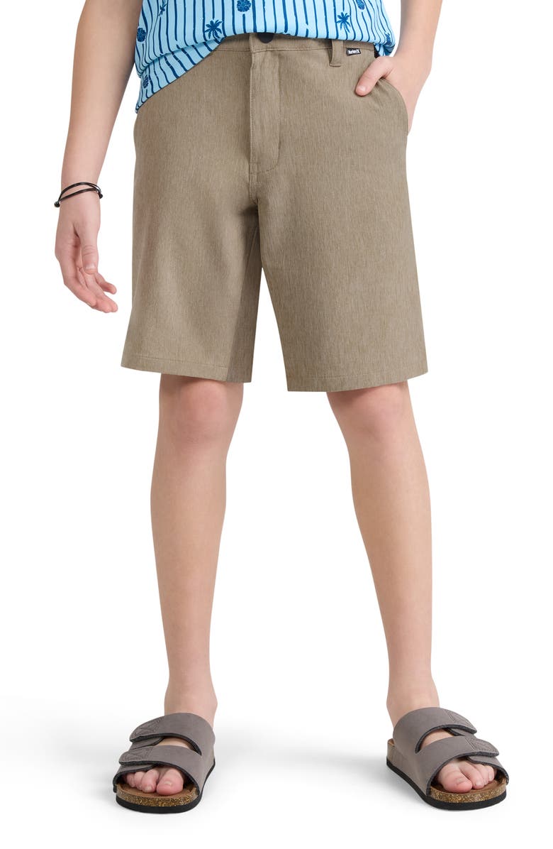 Hurley Kids' Stretch Back Walk Shorts, Alternate, color, Khaki