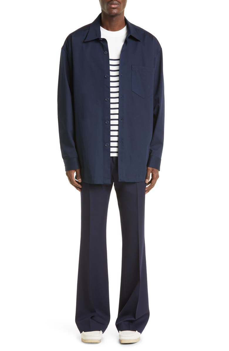 AMI PARIS AMI Alexandre Mattiussi Men's Ami de Coeur Stripe Long Sleeve T-Shirt, Alternate, color, 