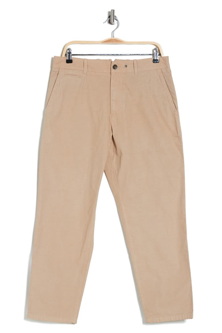 Beck Crop Peached Cotton Pants, Alternate, color, MINK