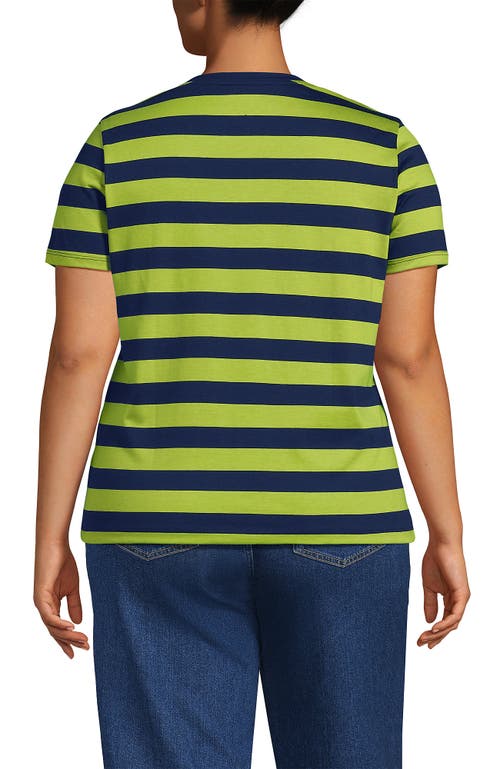 Lands' End Relaxed Supima Cotton V-neck T-shirt In Green