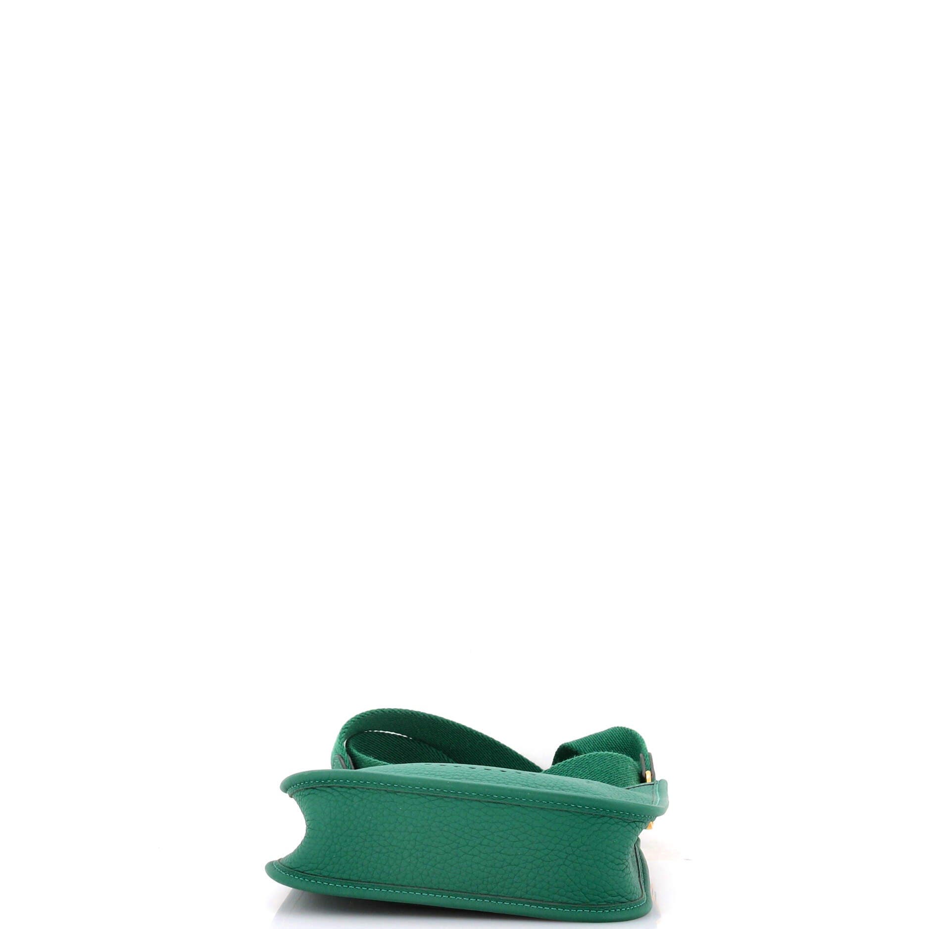 Pre-Owned Hermes Evelyne Bag Gen III Clemence TPM, Alternate, color, Vert Moyen