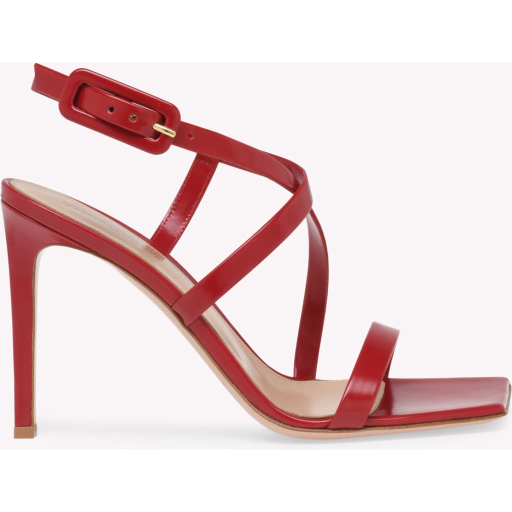 Gianvito Rossi Tokio Ankle Strap Sandal In Red