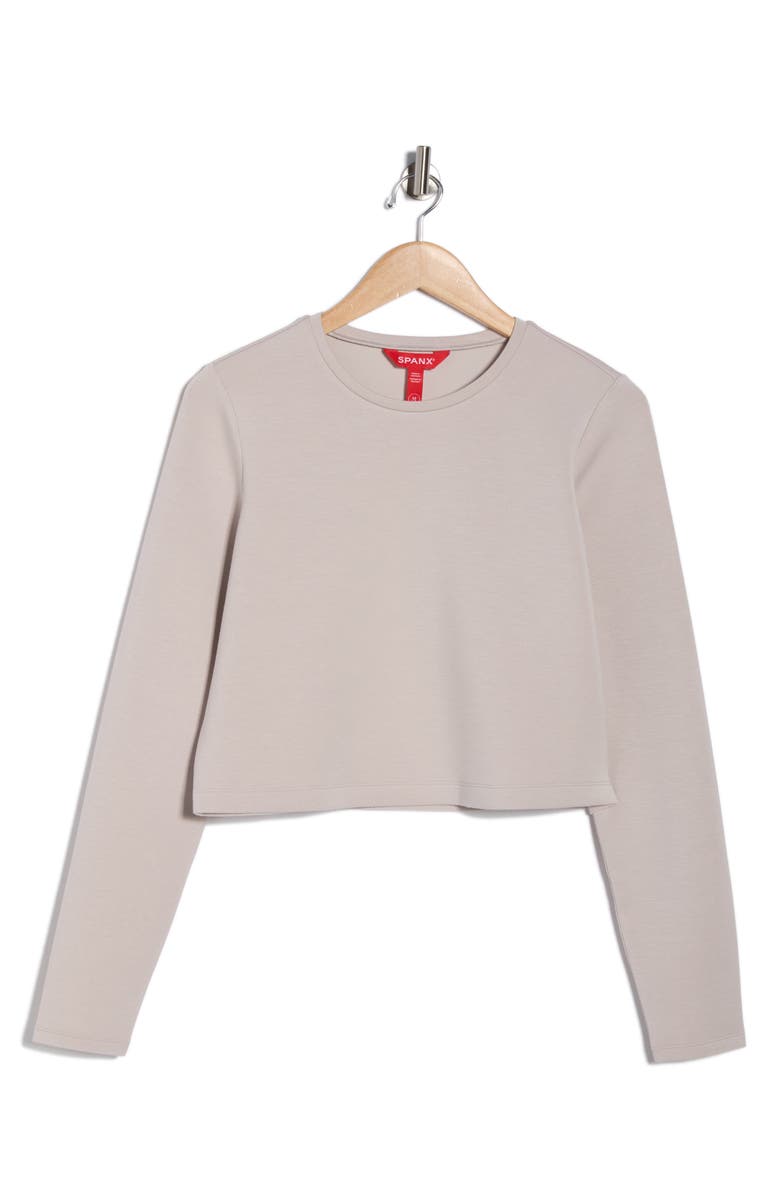 SPANX<sup>®</sup> Long Sleeve Knit T-Shirt, Alternate, color, French Grey