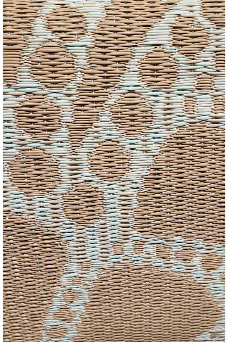 Scallop Cool Aqua Rug, Alternate, color, aqua and white