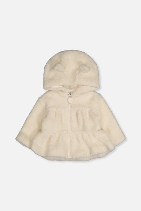 Hooded Zip Fleece Tiered Bear Ear Jacket