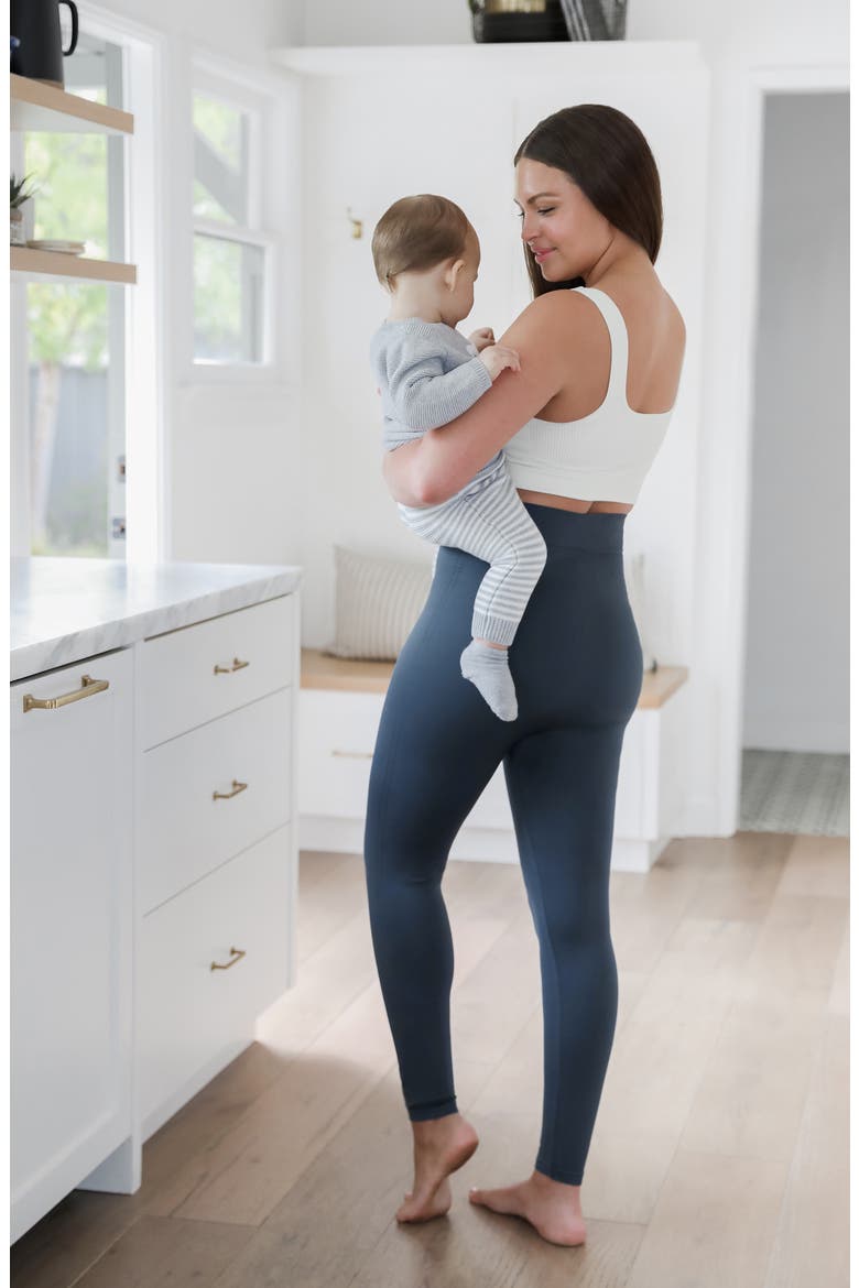 Everyday High Waist Postpartum/Nursing Leggings, Alternate, color, STORM