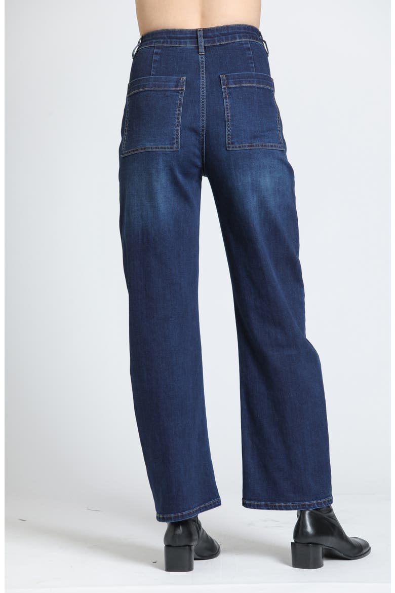 Seamed High Waist Barrel Leg Jeans, Alternate, color, MIDNIGHT INDIGO