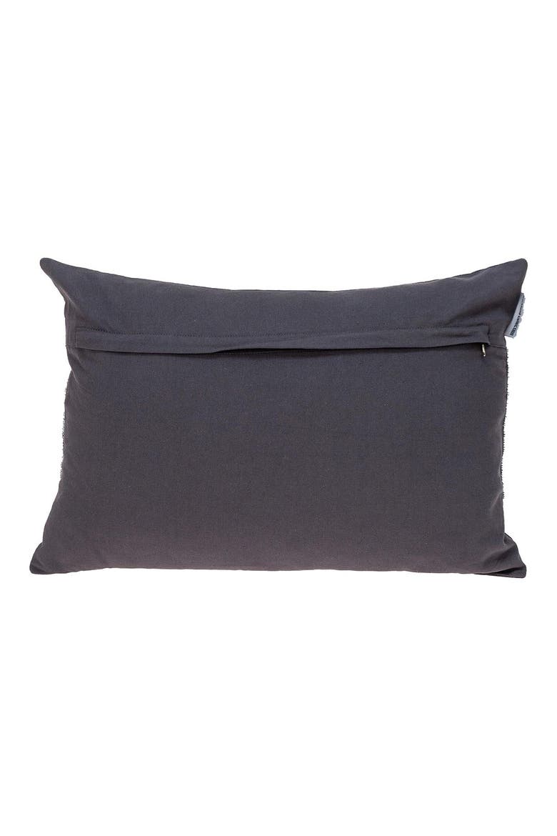 Misty Embellished Beaded Accent Pillow, Alternate, color, GRAY