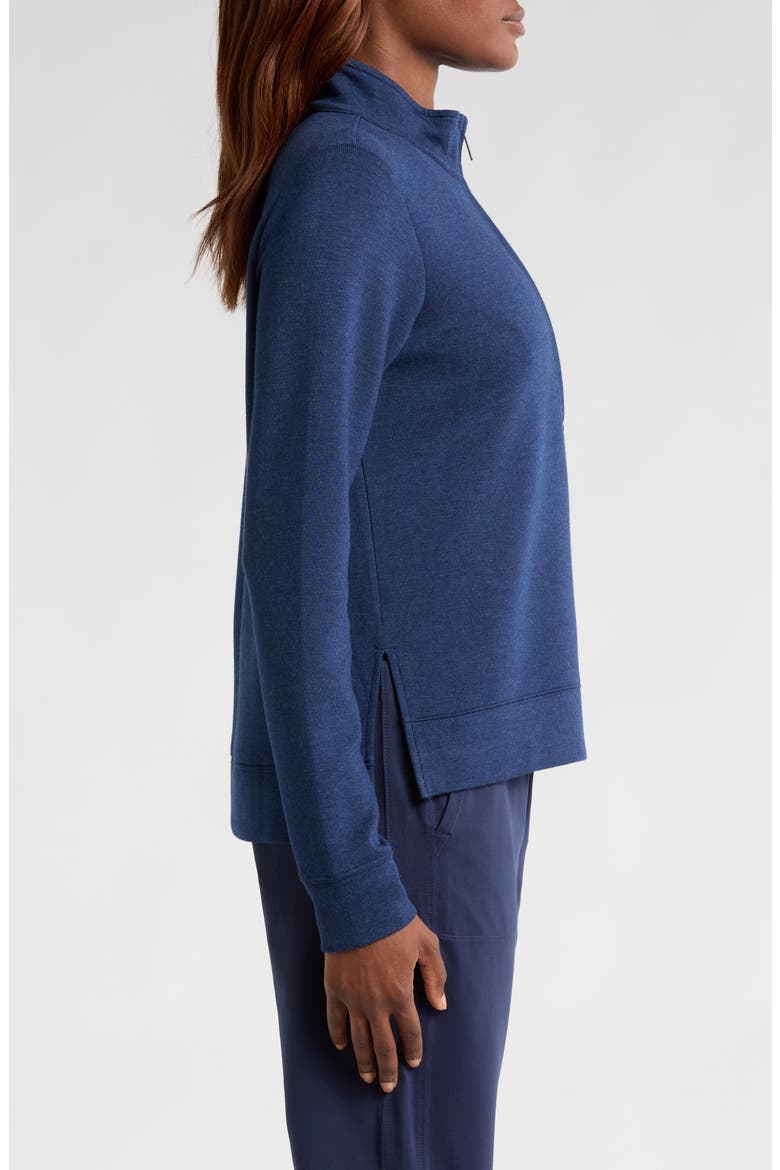 Shadow Mirage Half Zip Pullover, Alternate, color, HEATHER NAVY