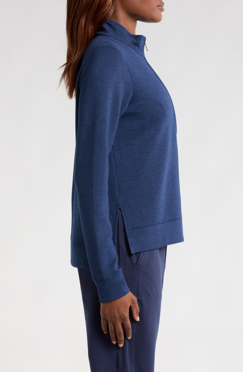 TravisMathew Shadow Mirage Half Zip Pullover, Alternate, color, Heather Navy