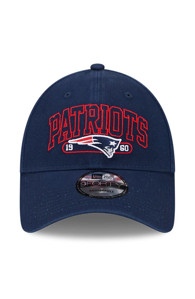 New Era Men's New Era Navy New England Patriots Outline 9FORTY Snapback Hat, Alternate, color, 
