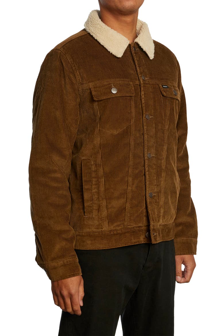 Men's Waylon Trucker Jacket, Alternate, color, BOMBAY BROWN